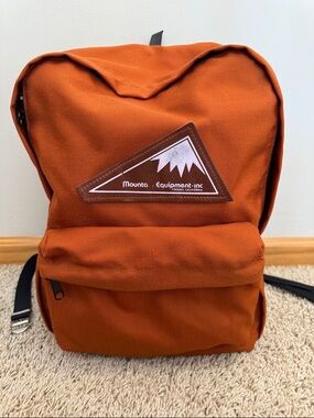 Mountain Equipment Inc. Lightweight Orange Canvas Backpack